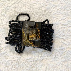 Artisan Bracelet Hand Made Wood & Acrylic Clasp